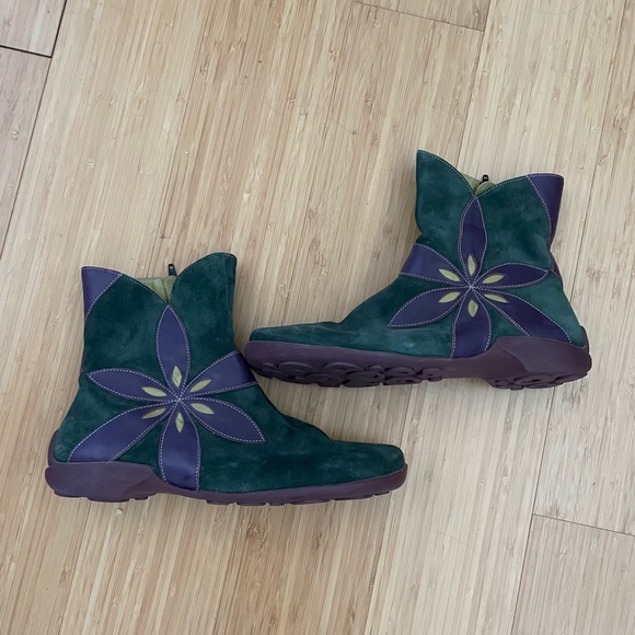 Think! Green and Purple Ankle Boots - Picture 1 of 6